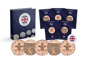 Two Pence Brilliant Uncirculated Collection 42 coins 1982 to 2022