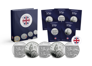 Ten Pence Proof Collection 54 Coin 1971 to 2022